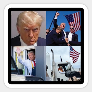 Donald Trump Garbage Truck, Trump Shot, Trump Mcdonalds Sticker